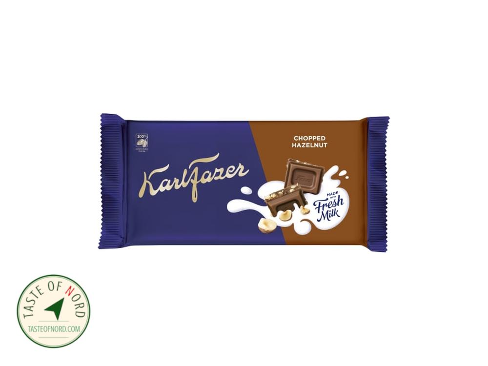 Karl Fazer Chopped Hazelnut Chocolate Bar