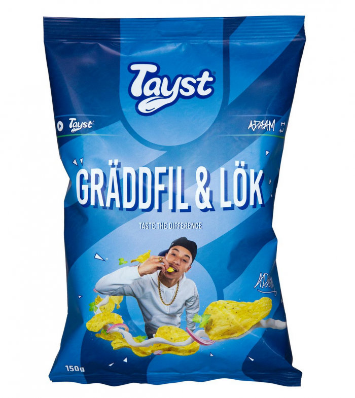 Tayst Gräddfil & Lök Chips 150g - Tayst Sour Cream & Onion Chips